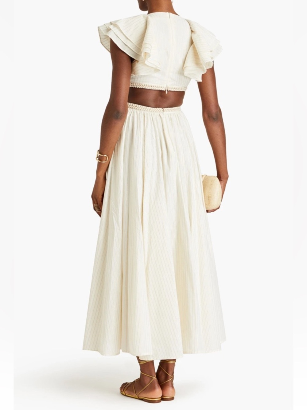 Zimmermann Anneke Cutout Ruffle Maxi Dress Resort wear Size 10 US NWT - Picture 9 of 15